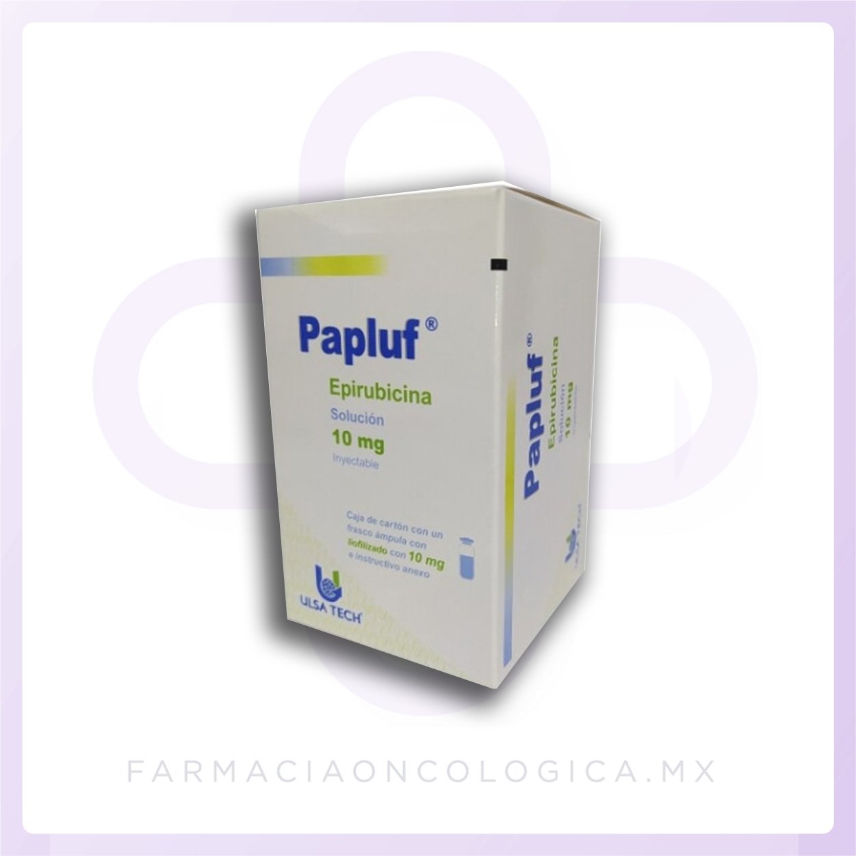 Papluf Epirubicina 10mg solución inyectable. Ulsa Tech