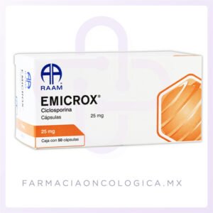 Emicrox - Ciclosporina 25 mg Caja con 50 cápsulas RAAM