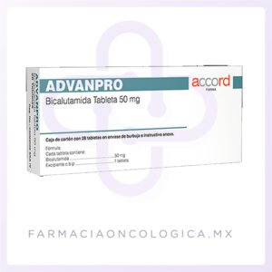 Advanpro Bicalutamida 50mg caja con 28 tabletas. Accord