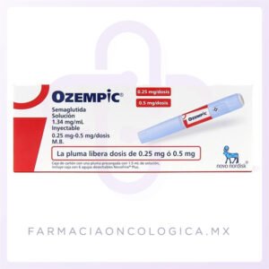 Ozempic Semaglutida 1.34mL 0.25/0.5M caja con una pluma prellenada. Novo Nordisk