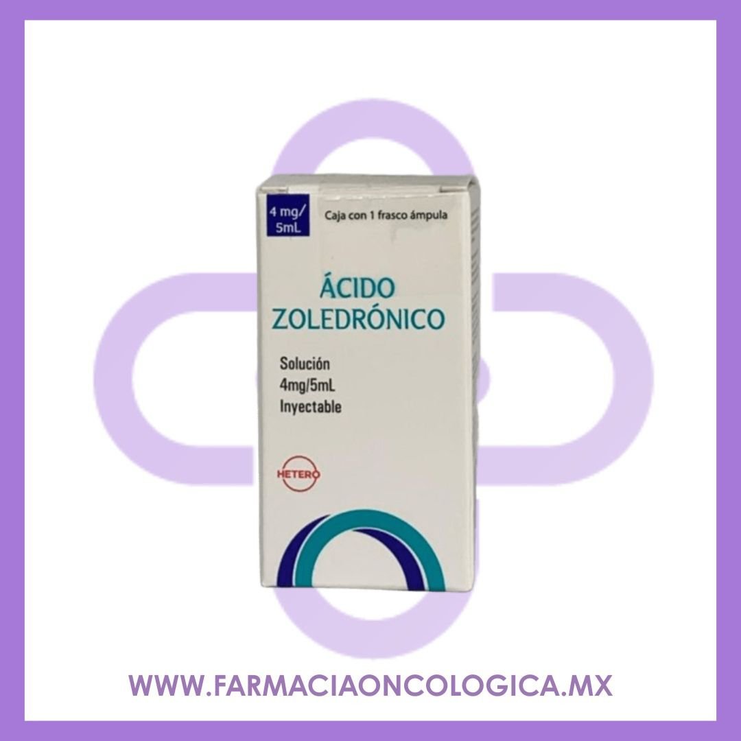Ácido Zoledrónico 4 mg/5 mL Solución inyectable - Hetero - Farmacia ...