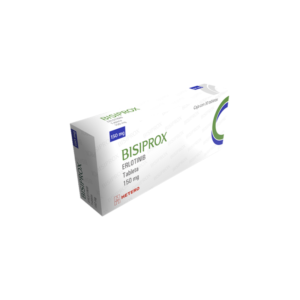 Fotografía del medicamento Bisiprox Erlotinib 150 mg Hetero en fondo blanco