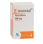 Fotografía del medicamento Desoxiul Azacitidina 100 mg UlsaTech en fondo blanco