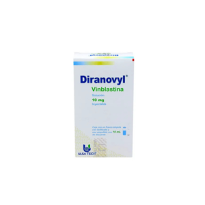 Fotografía del medicamento Diranovyl Vinblastina 10 mg10 mL UlsaTech en frasco ámpula