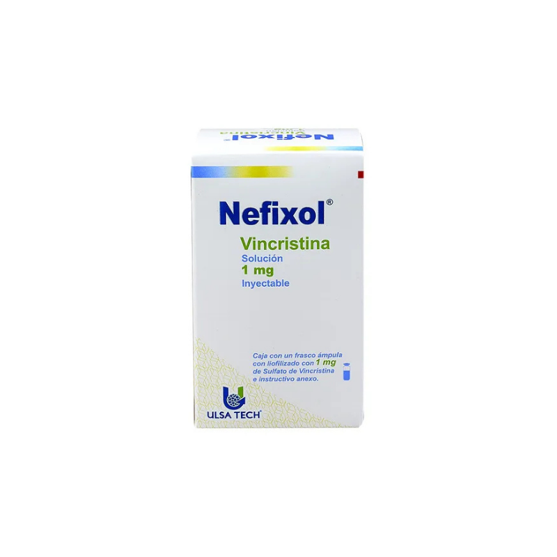 Fotografía del medicamento Nefixol Vincristina 1 mg10 mL UlsaTech en frasco ámpula