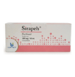Fotografía del medicamento Sirapeh Paclitaxel 300 mg UlsaTech en fondo blanco