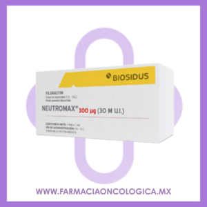 Neutromax Filgrastim 300mcg caja con 5 jeringa prellenada