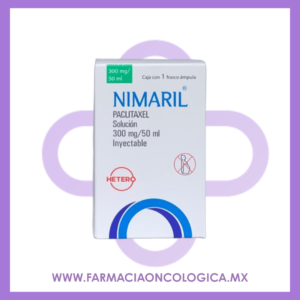 Nimaril Paclitaxel 300mg / 50 mL Caja con un frasco ampula. Hetero.
